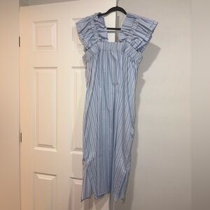 Blue Striped Women's Dress